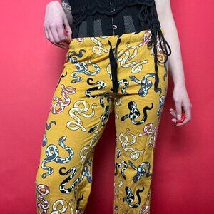 Joe fresh / Yellow snake printed lounge pants​​​​​​​​​​​